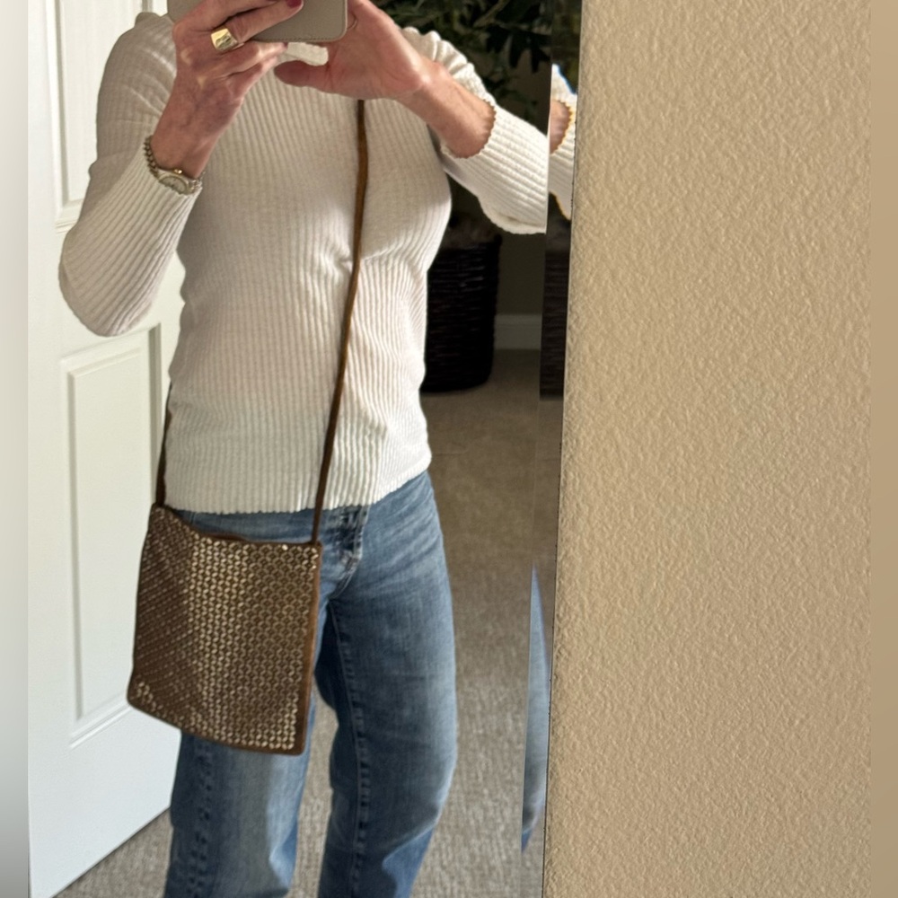 Woven Crossbody Bag in Tan